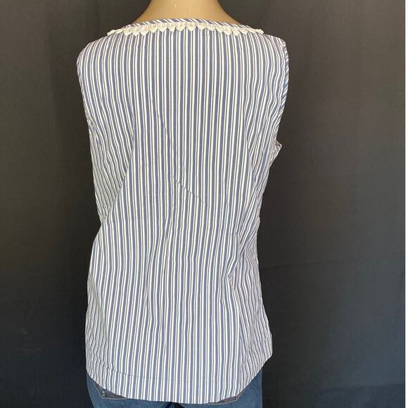 Talbots Women Size 8 Petite Stripped Tank Style Blouse - Picture 3 of 7